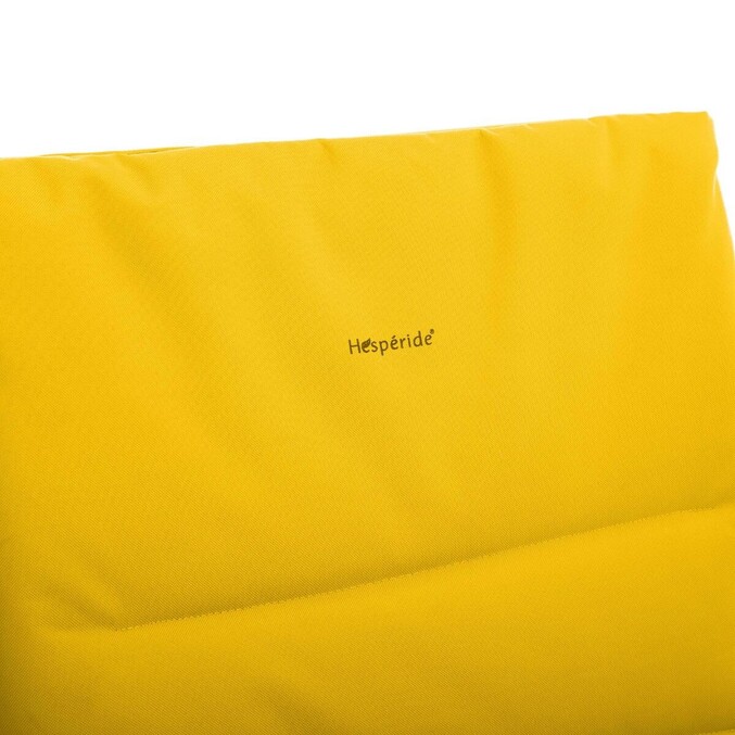 Fauteuil relax de jardin MILOS Jaune moutarde Acier traité époxy, Traitement antirouille renforcé, Polyester matelassé Jaune moutarde