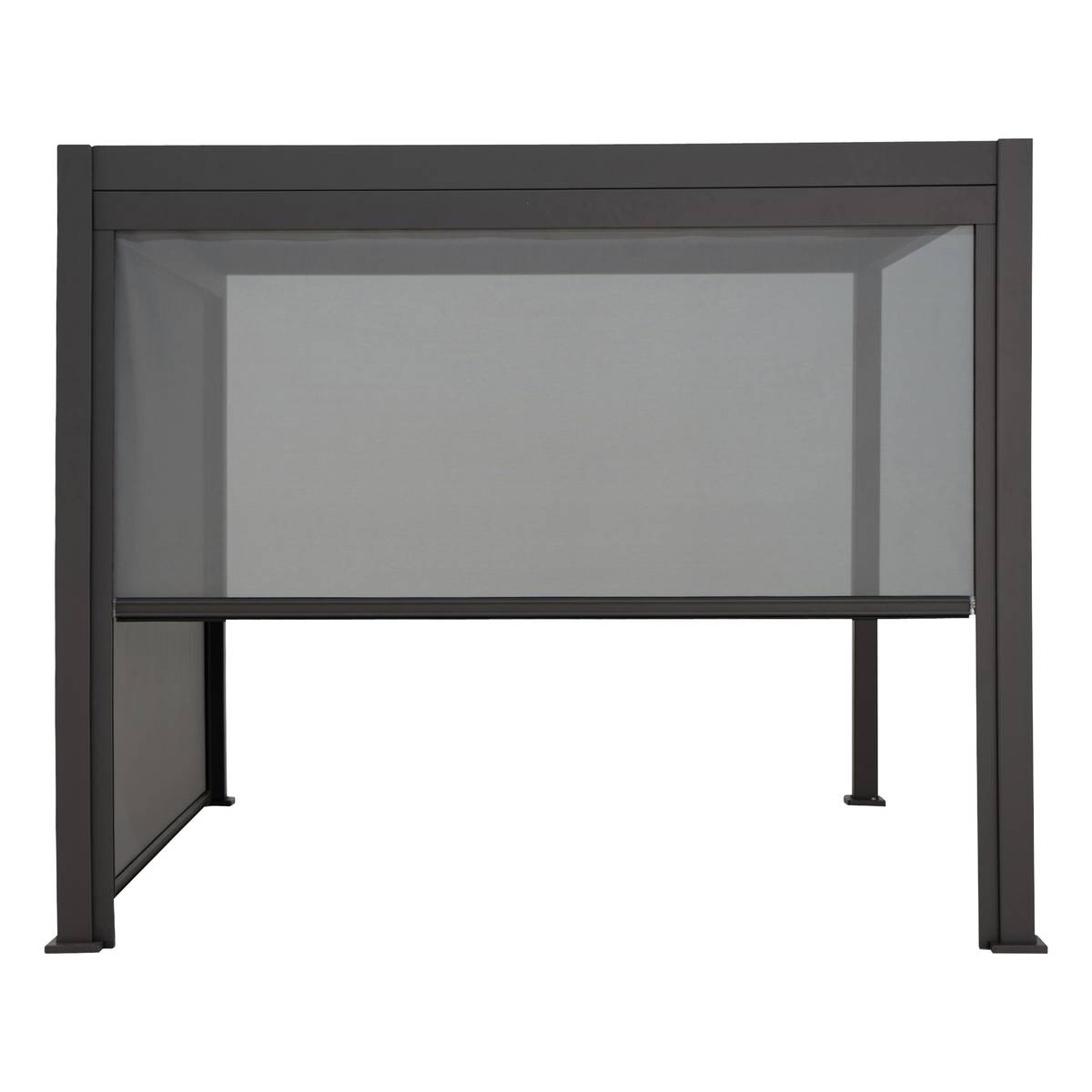 Store pour pergola bioclimatique EVORA Ardoise Pour EVORA Côté 3,6 m - 3,3 m - Aluminium, Texaline Ardoise