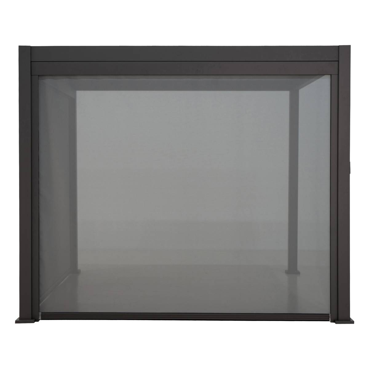 Store pour pergola bioclimatique EVORA Ardoise Pour EVORA Côté 3,6 m - 3,3 m - Aluminium, Texaline Ardoise