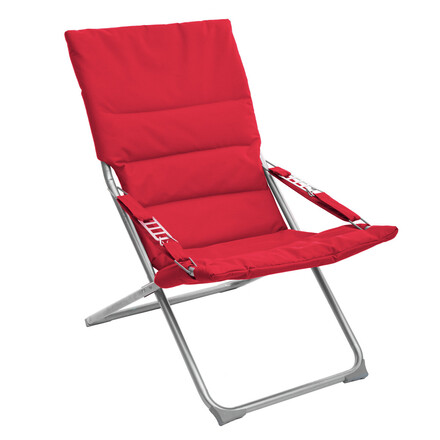 Fauteuil relax de jardin MILOS Grenade Acier, Polyester - Ancien prix : 49,99€ Grenade