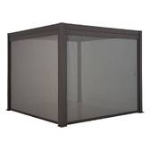 Store pour pergola bioclimatique EVORA Ardoise Pour EVORA Côté 3,6 m - 3,3 m - Aluminium, Texaline Ardoise