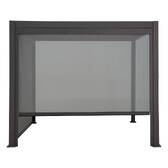 Store pour pergola bioclimatique EVORA Ardoise Pour EVORA Côté 3,6 m - 3,3 m - Aluminium, Texaline Ardoise
