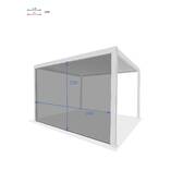 Store pour pergola bioclimatique EVORA Ardoise Pour EVORA Côté 3,6 m - 3,3 m - Aluminium, Texaline Ardoise