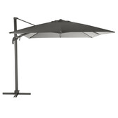 Parasol déporté rectangulaire inclinable ÉLÉA Ardoise 4 x 3 m - Aluminium, Polyester Ardoise / Graphite