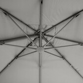 Parasol déporté rectangulaire inclinable ÉLÉA Ardoise 4 x 3 m - Aluminium, Polyester Ardoise / Graphite