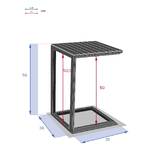Table d'appoint de jardin carré ÉVASION Graphite 38 x 38 cm - Aluminium traité époxy Graphite