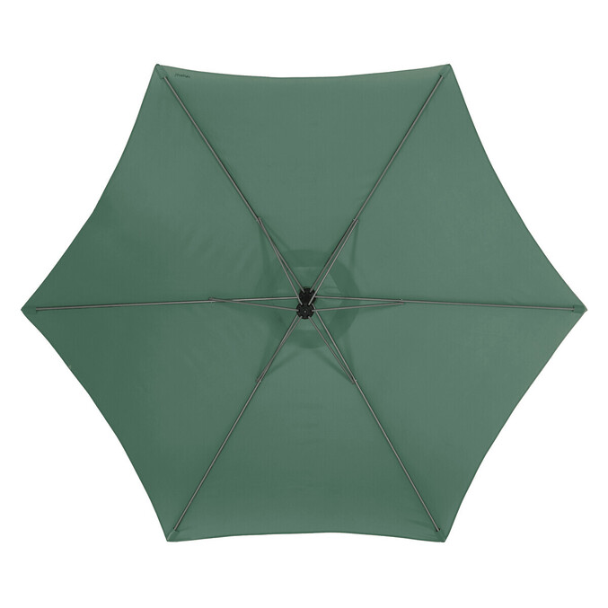 Parasol déporté rond MANOA Vert olive & Gris quartz 3 m - Aluminium traité époxy, Acier, Polyester Vert olive