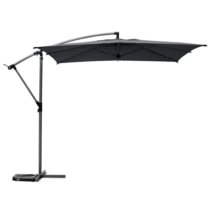 Parasol déporté carré MANOA Ardoise 2,5 x 2,5 m - Aluminium traité époxy, Acier, Polyester Ardoise