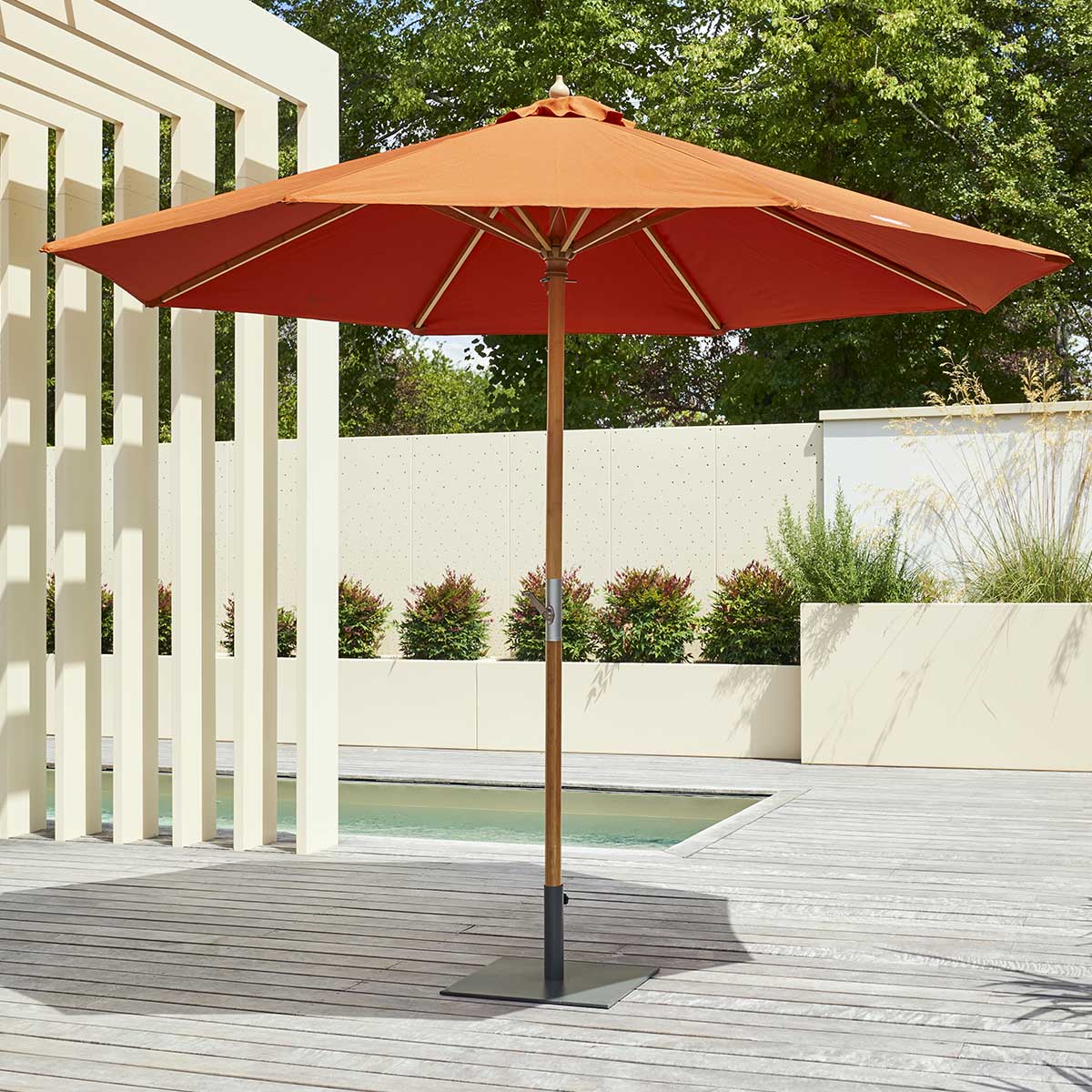 Parasol droit TINAEI Terre battue 3 m - Roland-Garros x Hespéride Terre battue