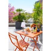 Lot de 2 chaises de jardin pliantes GREENSBORO Terre battue Roland-Garros x Hespéride - Acier traité époxy Terre battue