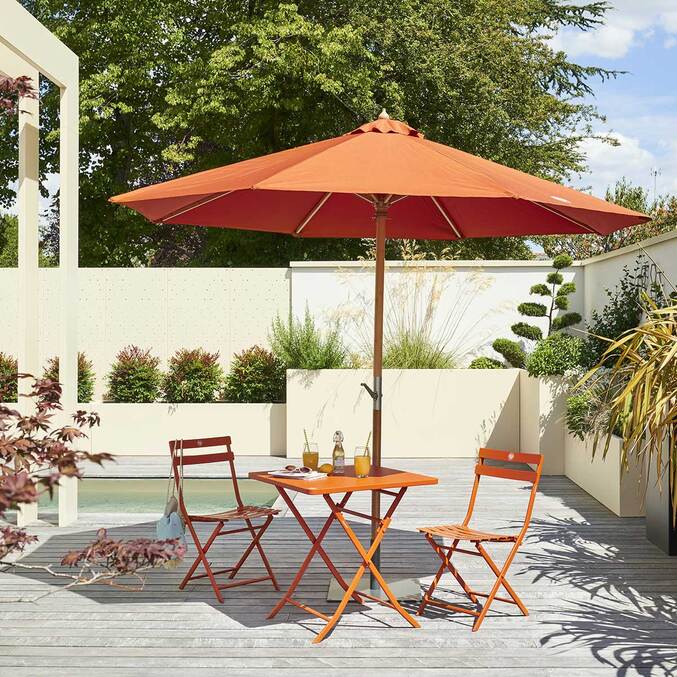 Parasol droit TINAEI Terre battue 3 m - Roland-Garros x Hespéride Terre battue