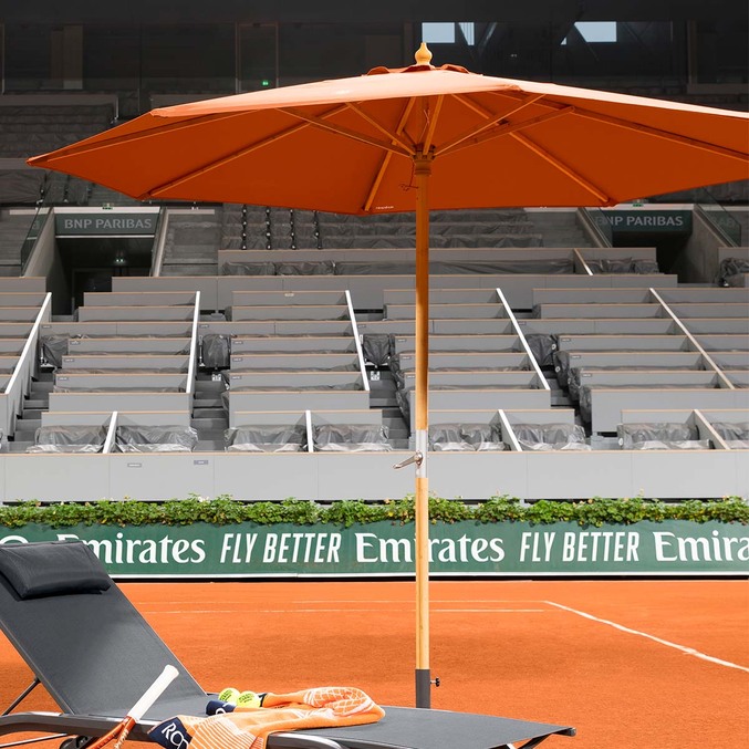 Parasol droit TINAEI Terre battue 3 m - Roland-Garros x Hespéride Terre battue