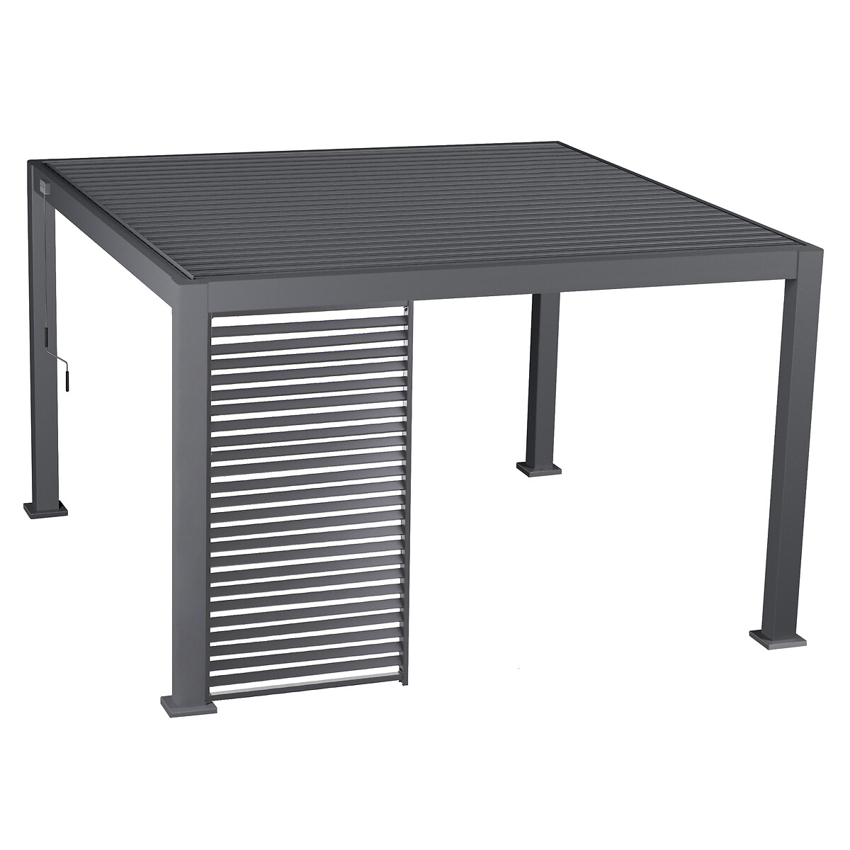 Persienne pour pergola bioclimatique EVORA Graphite Pour EVORA Côté 3,6 m - 1/3 côté - L. 113 x H. 238,65 cm - Aluminium Graphite