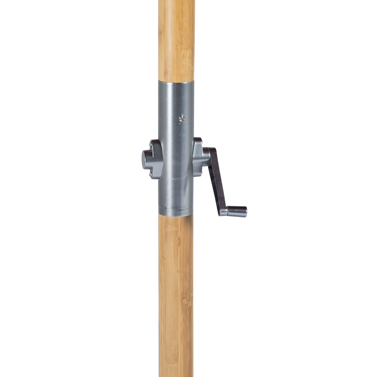 Parasol droit rond TINAEI Vert olive 3 m - Oléfine, Bambou certifié FSC® Vert olive