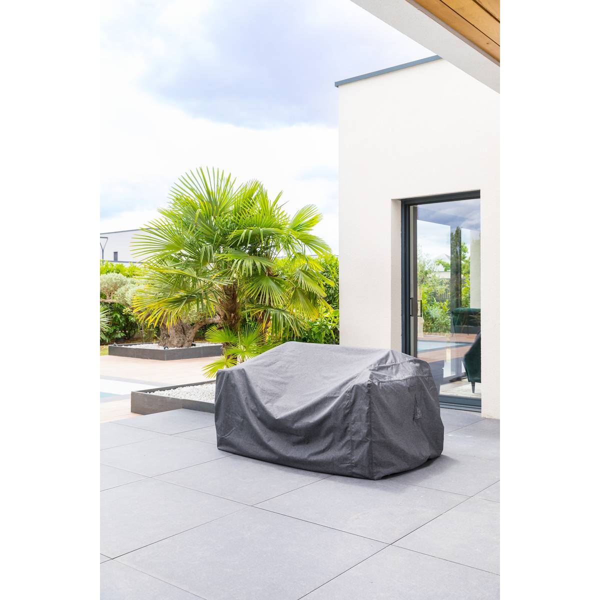 Housse de protection HAMBO pour canapé Gris S 160 x 115 x 100 cm - Polyester Gris