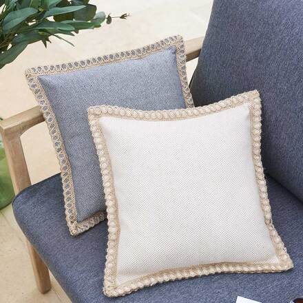 Coussin déco d'extérieur Jorgia Beige Hespéride 40 x 40 cm