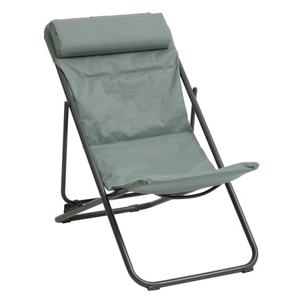 Chilienne de jardin pliante JUBBA Vert jade & Graphite Zinc, Polyester - Ancien prix : 49,99€ Vert jade / graphite