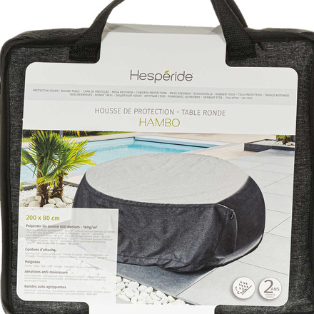 Housse de protection Hambo pour table ronde Hespéride 200 x 200 x 80 cm