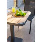 Table de jardin bistro TYLA Acacia & Graphite 2 places - Acier traité époxy, Acacia certifié FSC® Acacia / Graphite