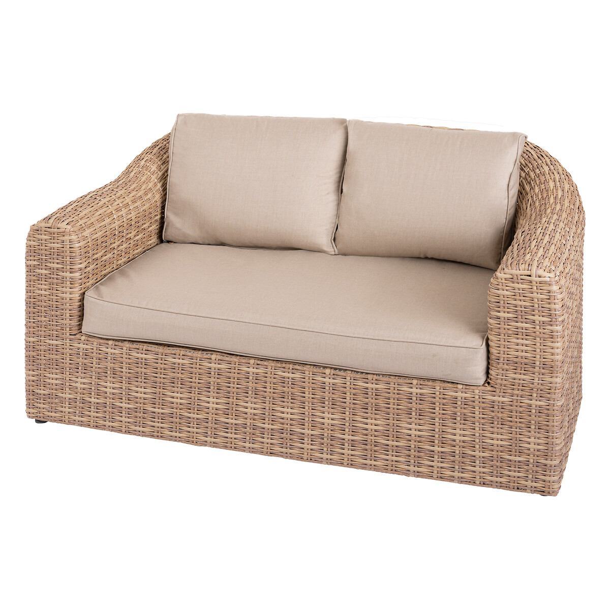 Canapé de jardin MOORÉA Savana 2 places - Aluminium traité époxy, Résine tressée, Polyester Savana