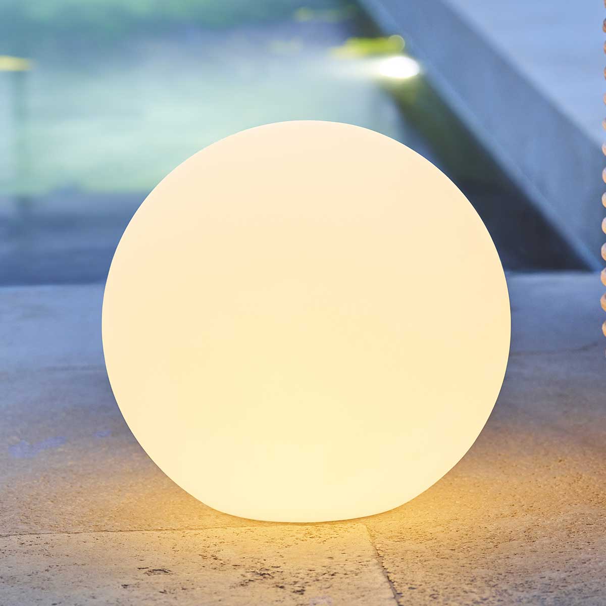 Boule lumineuse d'extérieur Blanc Diam. 30 cm Blanc