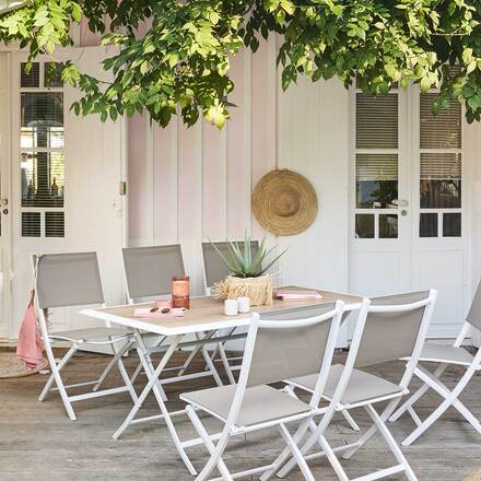 Table de jardin rectangle BILBAO : Achetez sur Ozalide