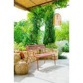 Banc de jardin GREENSBORO Ambre 2 places - Acier traité époxy, Traitement antirouille renforcé Ambre