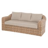 Canapé de jardin MOORÉA Savana 3 places - Aluminium traité époxy, Résine tressée synthétique, Polyester Savana