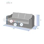 Canapé de jardin MOORÉA Savana 3 places - Aluminium traité époxy, Résine tressée synthétique, Polyester Savana