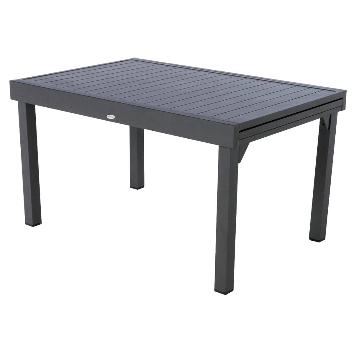 Ensemble table de jardin extensible + 10 fauteuils PIAZZA Graphite 10 places - Aluminium, ECP Graphite