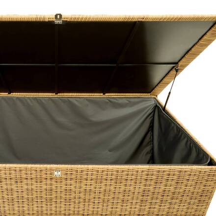 Coffre de rangement BAYANA Savana 1500L - Acier traité époxy, Résine tressée synthétique