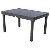 Ensemble table de jardin extensible + 10 fauteuils PIAZZA Graphite 10 places - Aluminium, ECP Graphite