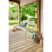 Banc de jardin GREENSBORO Argile 2 places - Acier traité époxy, Traitement antirouille renforcé Argile