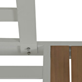 Salon d'angle de jardin PARADIZE Beige & Blanc 6 places - Aluminium traité époxy, Acacia certifié FSC® Beige / Blanc