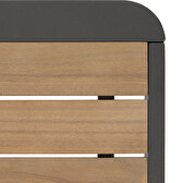 Salon d'angle de jardin PARADIZE Gris foncé & Graphite 6 places - Aluminium traité époxy, Acacia certifié FSC® Gris foncé / Graphite