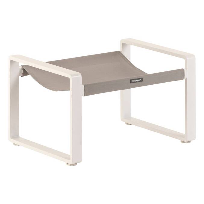 Fauteuil relax de jardin LAMBINIO Blanc & Gris clair Aluminium traité époxy - Oléfine3718