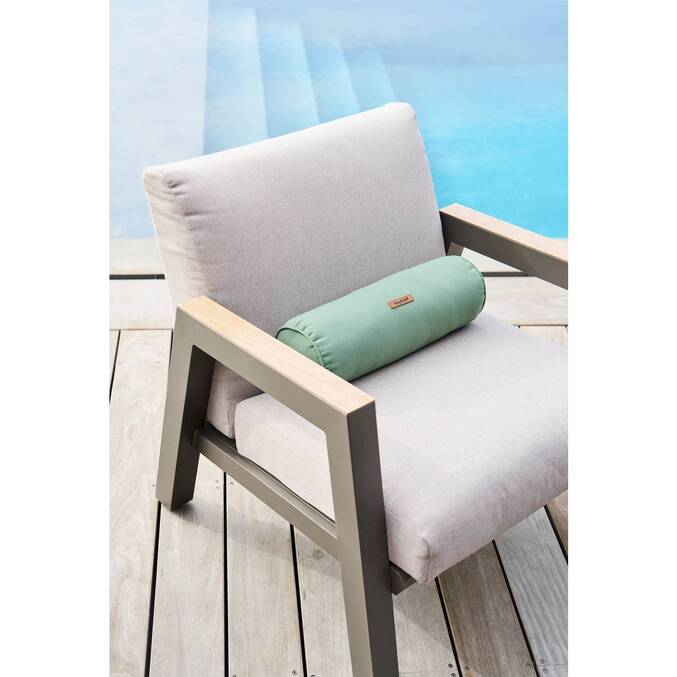 Fauteuil de salon de jardin AXIOME Praline Aluminium traité époxy, Texaline, Polyester3775