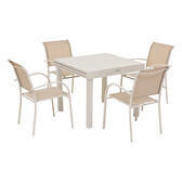Table de jardin extensible PIAZZA Argile 8 places - Aluminium traité époxy Argile
