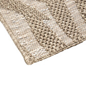 Tapis d'extérieur CAYO motif Feuilles Lin 230 x 160 cm - Polypropylène Lin