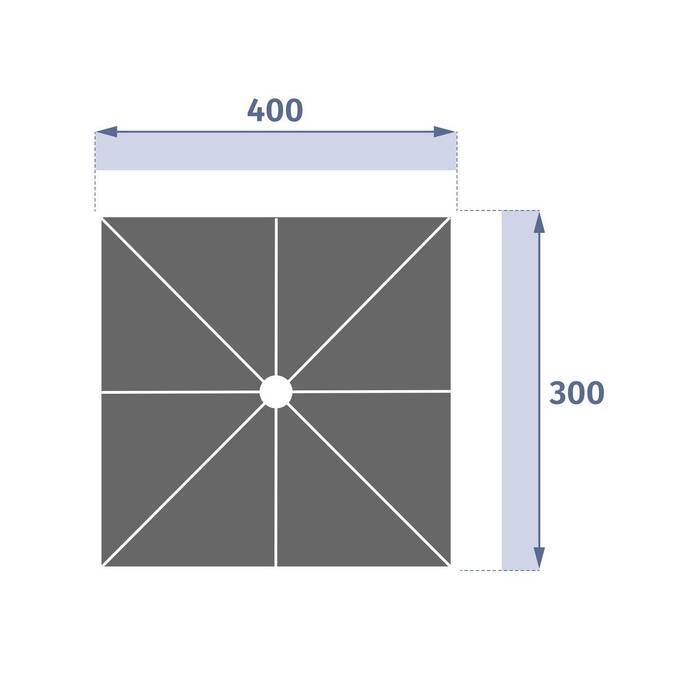 Toile de parasol rectangulaire MELHIA Bleu canard Pour MELHIA 4 x 3 m - Oléfine Bleu canard
