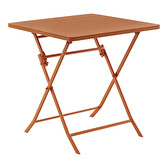 Ensemble table de jardin + 2 chaises GREENSBORO Roland-Garros Terre Battue 2 places - Acier traité époxy, Traitement antirouille renforcé Terre battue