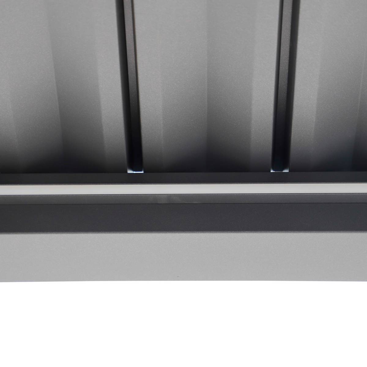 Carport NEIRIA Graphite 5,5 x 3 m - Acier galvanisé, Aluminium traité époxy Graphite