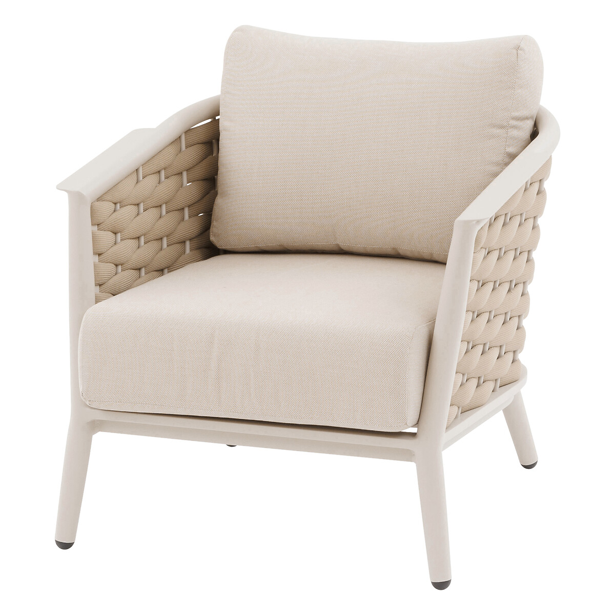 Fauteuil de salon de jardin YCONIA Argile Aluminium traité époxy, Polyester Argile
