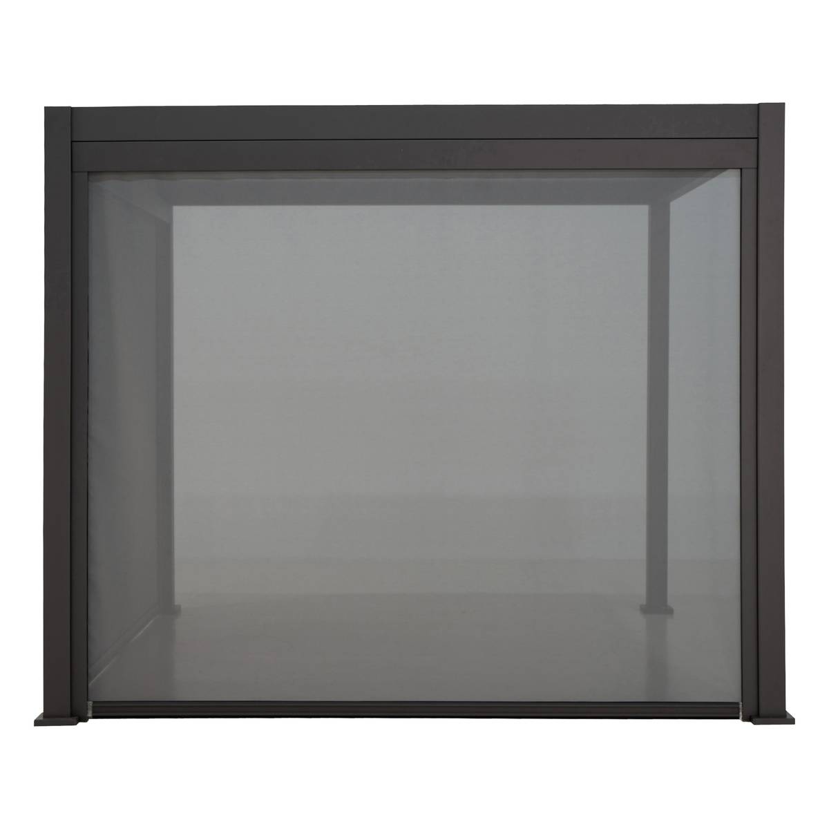 Store pour pergola bioclimatique EVORA Ardoise Pour EVORA Côté 4 m - 3,7 m - Aluminium, Texaline Ardoise