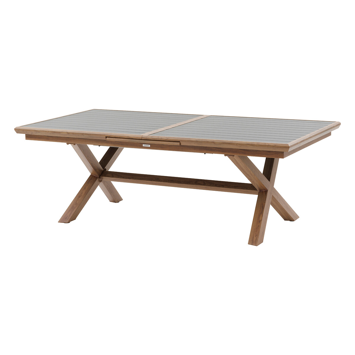 Table de jardin extensible AXIOME Graphite & Honey 10 places - Aluminium traité époxy Graphite / Honey