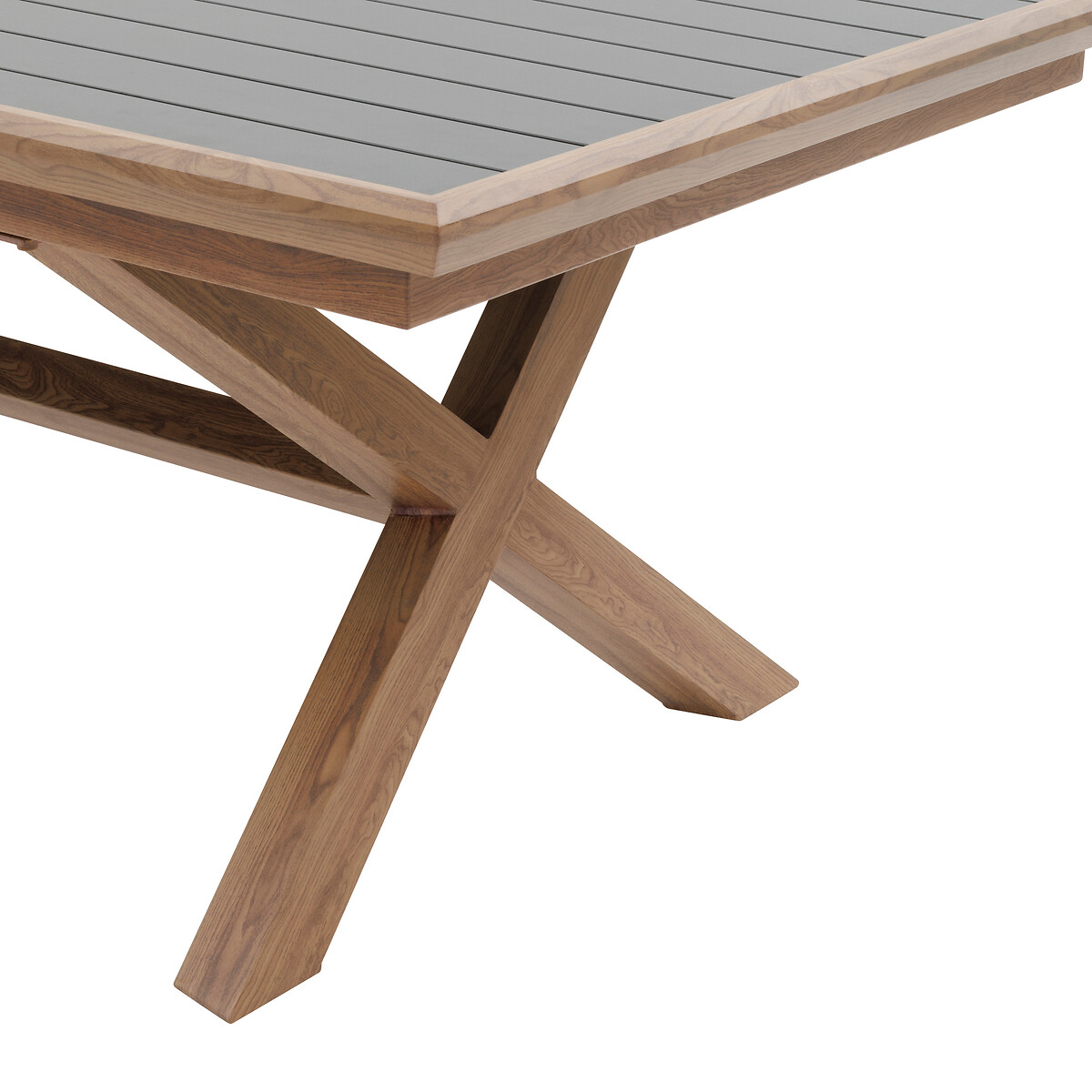 Table de jardin extensible AXIOME Graphite & Honey 10 places - Aluminium traité époxy Graphite / Honey
