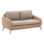 Canapé de jardin MANISSA Honey & Beige 2 places - Aluminium traité époxy, Polyester Beige / Honey