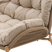 Canapé de jardin MELOANE Beige 2 places - Acier traité époxy, Polyester Beige