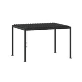 Pergola bioclimatique EVORA Graphite 4 x 3 m - Structure et lames doubles en aluminium Graphite
