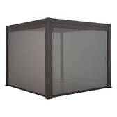 Store pour pergola bioclimatique EVORA Ardoise Pour EVORA Côté 4 m - 3,7 m - Aluminium, Texaline Ardoise